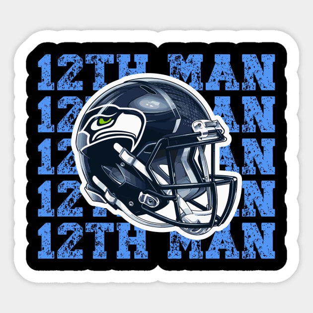 Seattle Seahawks Helmet 12th Man Sticker by vectrus